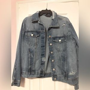 (“eXuse”) Ripped Jean Jacket